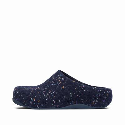 Fitflop Women's SHUV Felt Slippers - Navy, EO7126458
